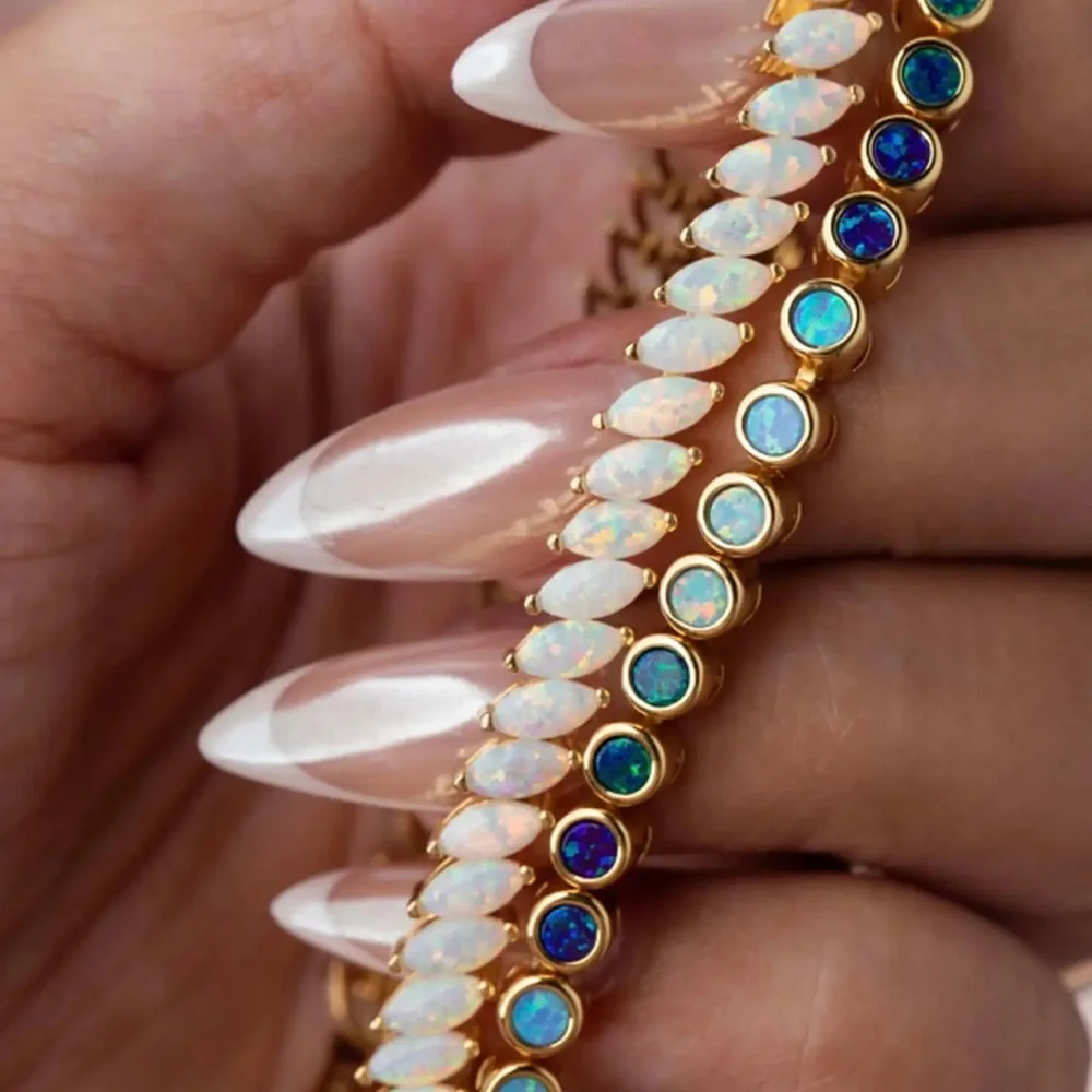 SOLD La Kaiser Opal Fiare Tennis Bracelet - Picture 2 of 4